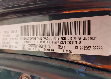 2017 Ram 1500 Big Horn 4X4 6'4 Box из США, поврежденный, VIN 1C6RR7TT6HS846054